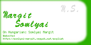 margit somlyai business card